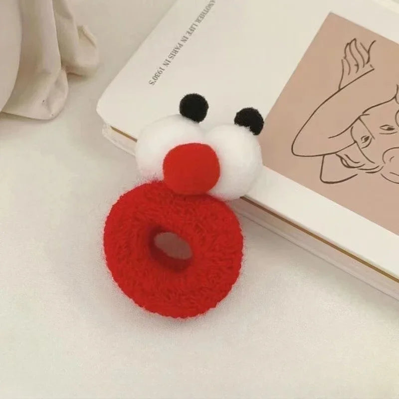 New Autumn and Winter Funny Selling Big Eyes Rope Girl Heart Candy Color High Elasticity 2-16 Years Old Hair Band