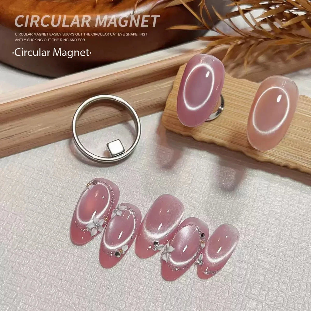 Professional UV Nail Art Tools with Easy Setup 3D Cat's Eye Super Strong Circular Magnet Double Sided-New Design Salon DIY