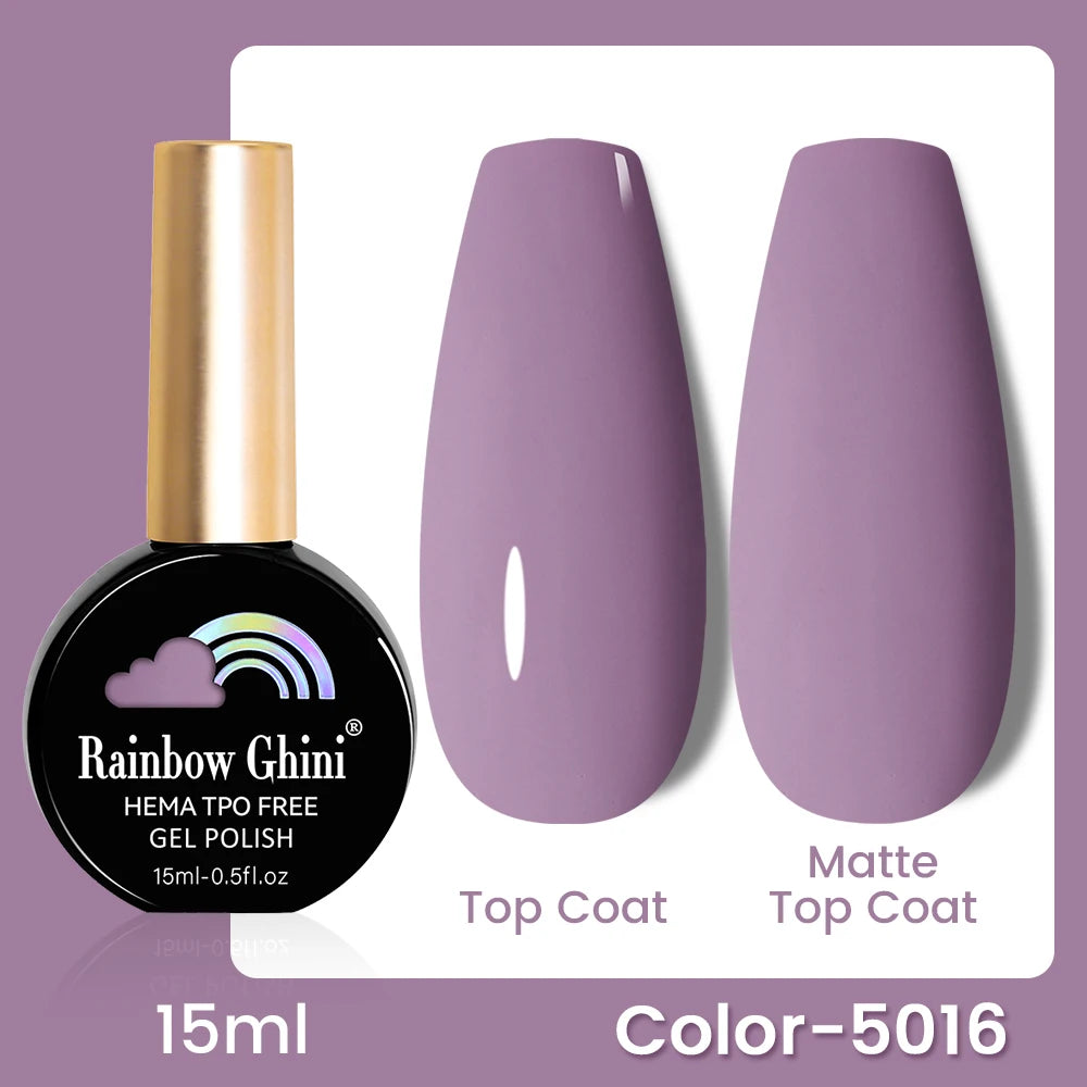 RG 15ML 146Colors HEMA&TPO Free Long Lasting Nail Polish Colorful UV Nail Gel Top Base Coat Supplies For Professional Manicure