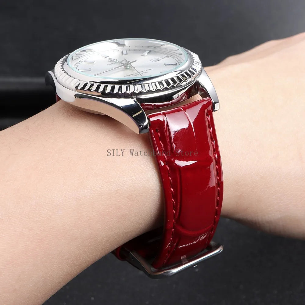 Leather Watchband for Men Women Universal Replacement Leather Watch Strap 12mm 14mm 16mm 18mm 19mm 20mm 21mm 22mm Soft Bracelets