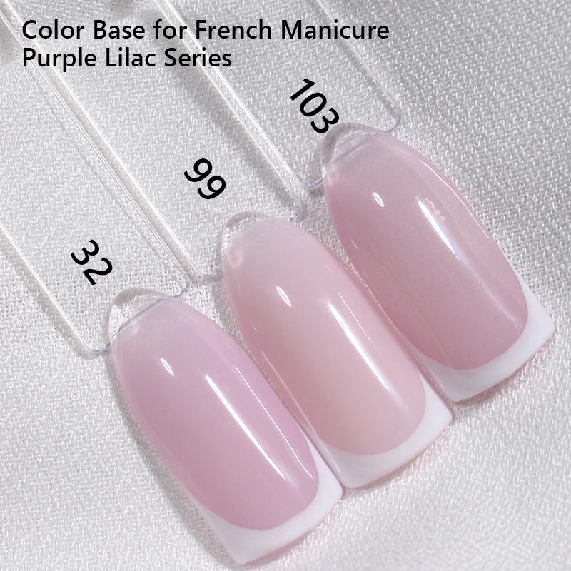 MSHARE Milk Milky White Base Gel Polish Camouflage Color Rubber Base Nail base coat 10ml