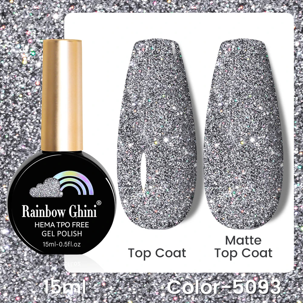 RG 15ML 146Colors HEMA&TPO Free Long Lasting Nail Polish Colorful UV Nail Gel Top Base Coat Supplies For Professional Manicure